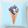 Pillow Print Cartoon Flamingo Grass Mud Horse Cushion Peach Leather Velvet Polyester Pillow Cover