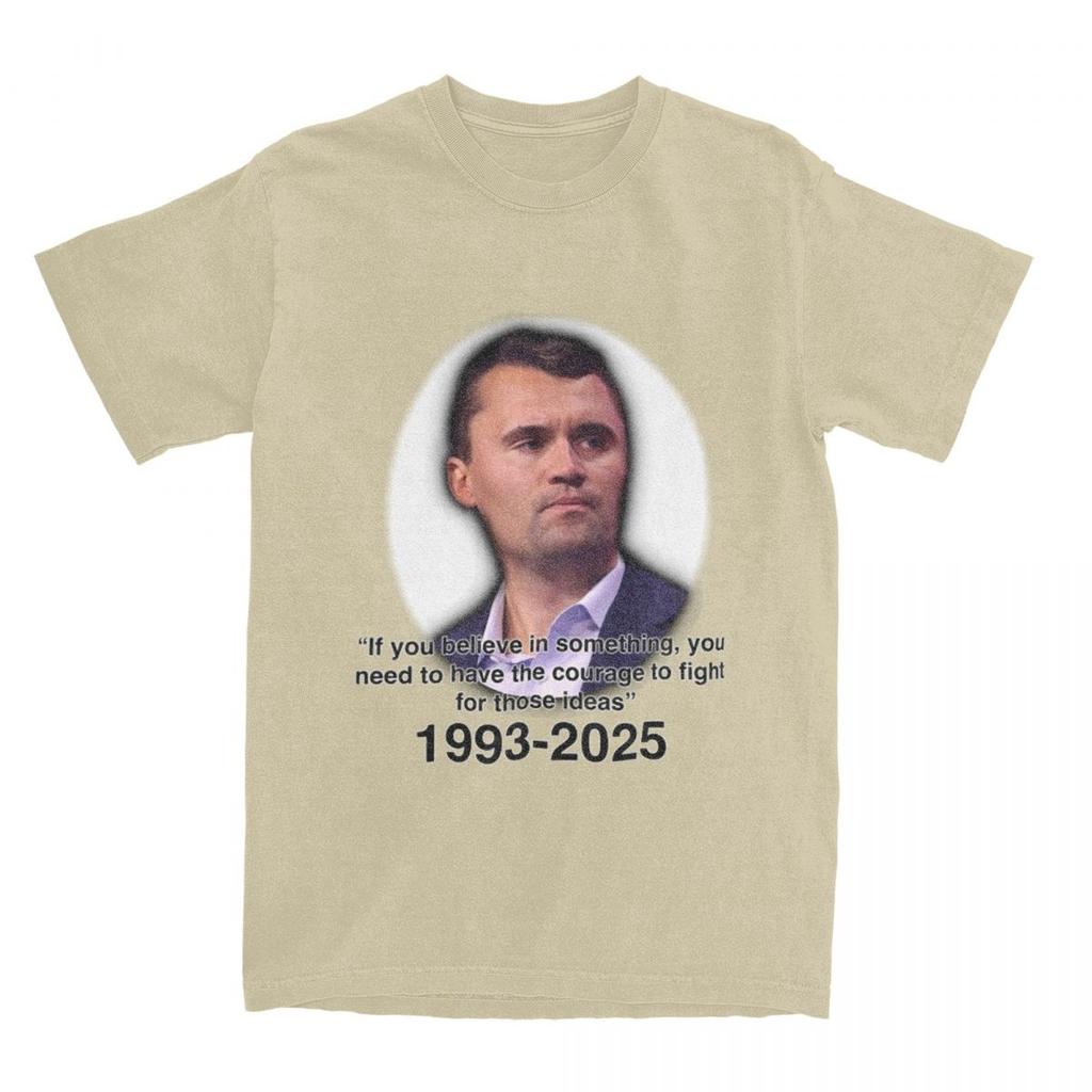 Justice For Charlie Kirk T Shirts Cotton Vintage T-Shirt Round Neck Legends Never Die Tee Shirt Short Sleeve Clothing Plus Size
