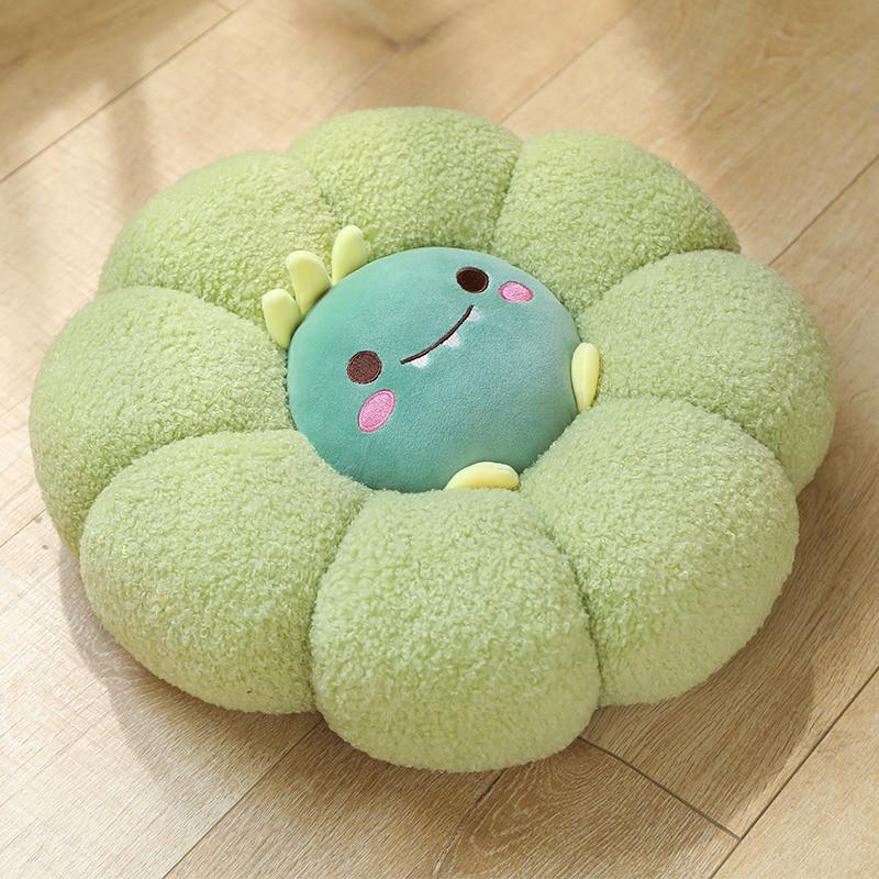 Teddy Toy Plush Animal Cushion Embroidered Design Children Room Nook Reading