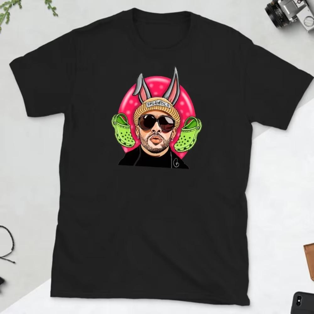 Bad Bunny Vtipný Potisk Harajuku Tričko Ženy Kawaii Vtipné Tričko 2022 Léto Volné Ležérní O-výstřih Pánské Denní Grafická Trička