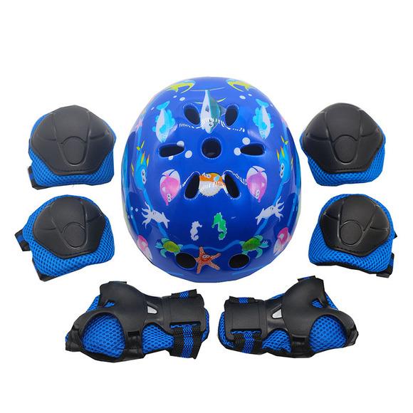 7-piece Set for Children, Children Riding Wheelsliding Balance Bike, Sliding Bike, Outdoor Sports Protective Helmet Protective Gear