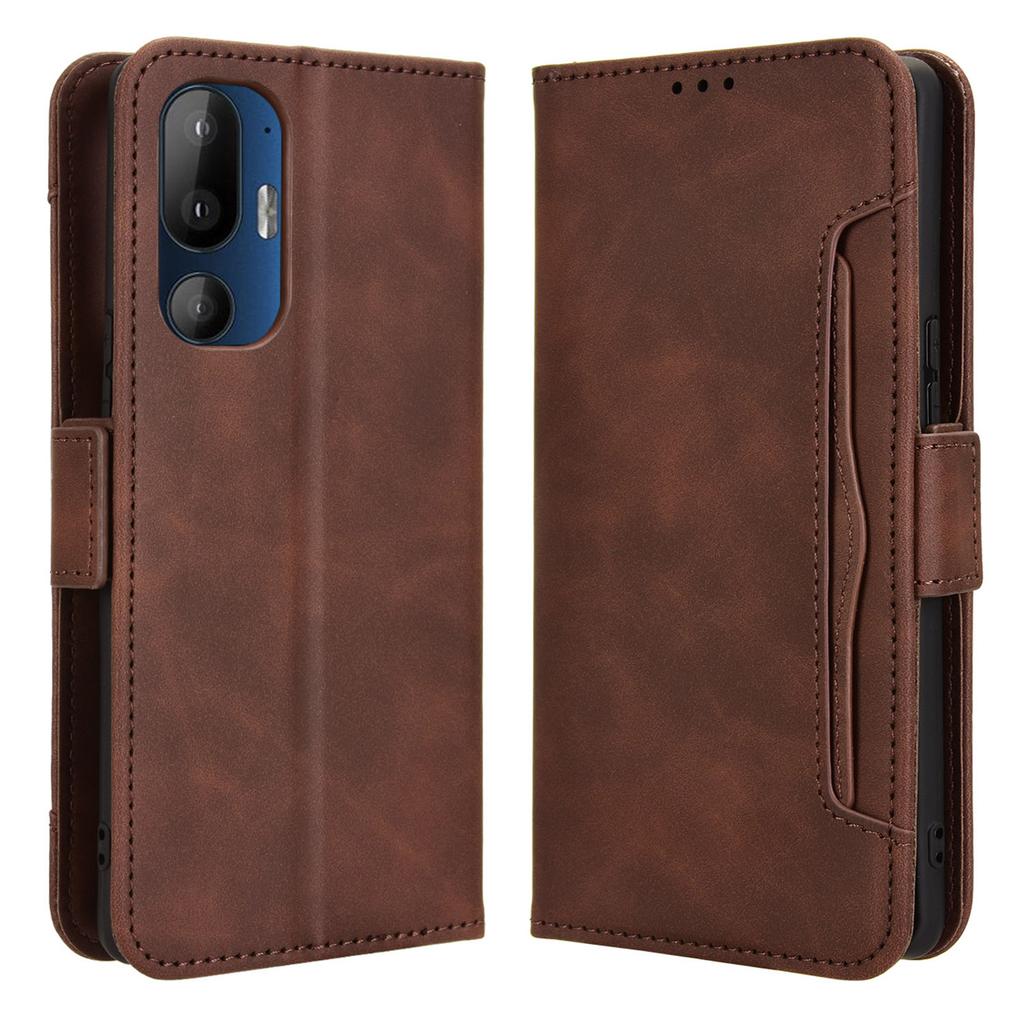 For HTC U24 Pro 5G Case Multiple Card Slots Leather Stand Phone Cover