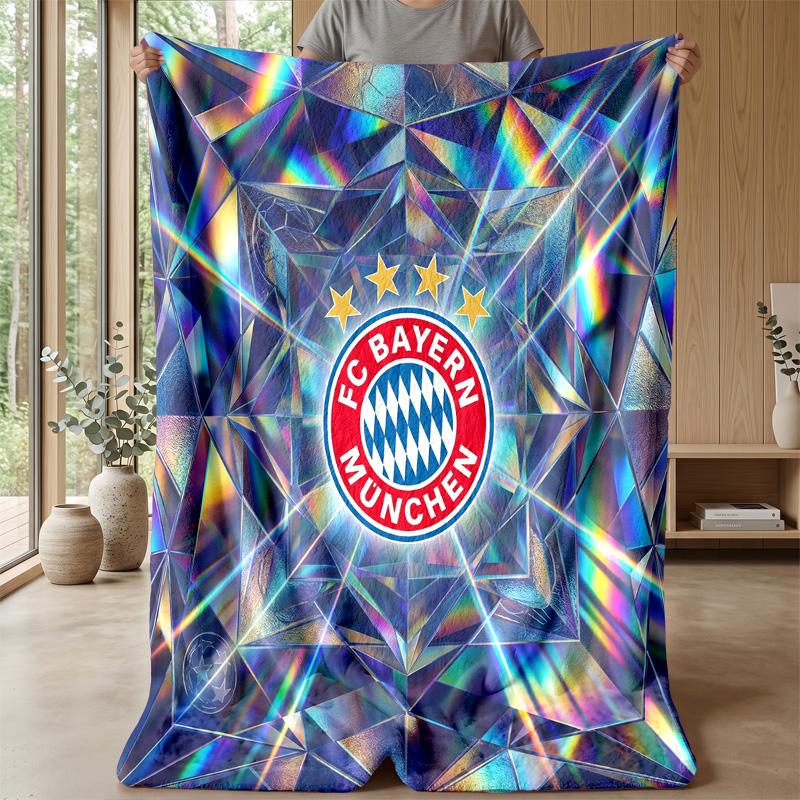 Bayern Munich Theme Blanket Soft Flannel Blanket Plush Throw Blanket Cozy Sofa Bed Blanket for Home Decor