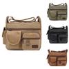 Canvas Messenger Bag Men Vintage Water Resistant Crossbody Bags Briefcase Shoulder Male Handbag