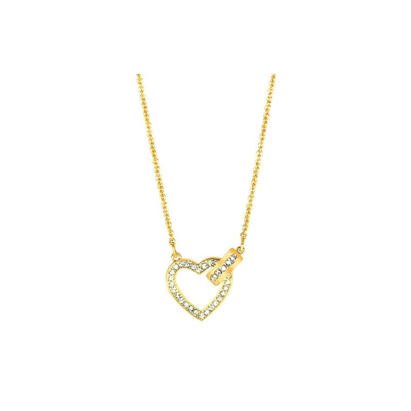 Swarovski lovely romantic love necklace gold 5405576