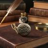 Bronze Retro Round Hollow Characteristic Quartz Pocket Watch Men's And Women's Fashion Necklace Pendant Jewelry Gift
