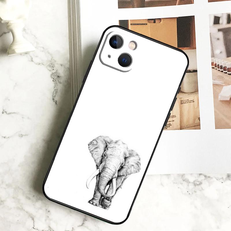 

Baby Elephant Phone Case For iPhone 17 16 15 14 13 12 11 Pro Max Plus 12 13 Mini 16e 17 Air Cover Coque iPhone 17 Air