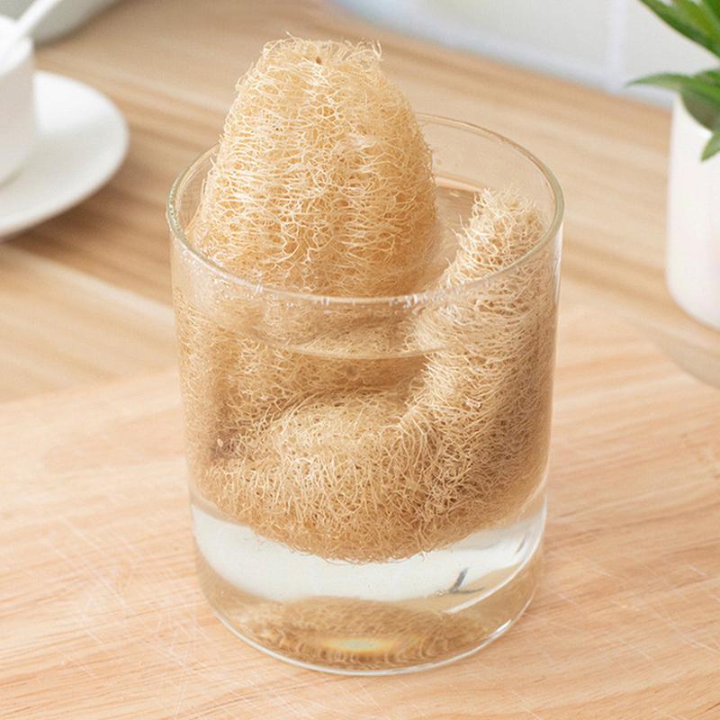 1Pcs Natural Loofah Luffa Kitchen Cleaning Brush Pot Bowl Dishes Sponge Scrubber Dish Towels Bath Shower Scrubbing 20-29cm