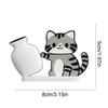 Acrylic Cat Whiskers Collection Ornament Cartoon Cat Hair Storage Memorial Box Cat Pushing Vase Decor Refrigerator Magnet