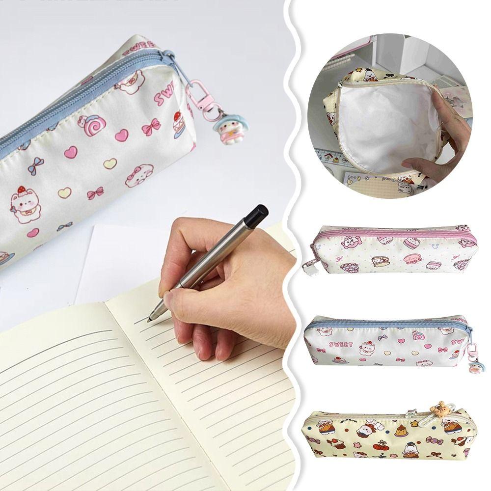 Large Capacity Stationery Storage Bag Cartoon Pen Box Fashion Pencil Case  School Office Supplies