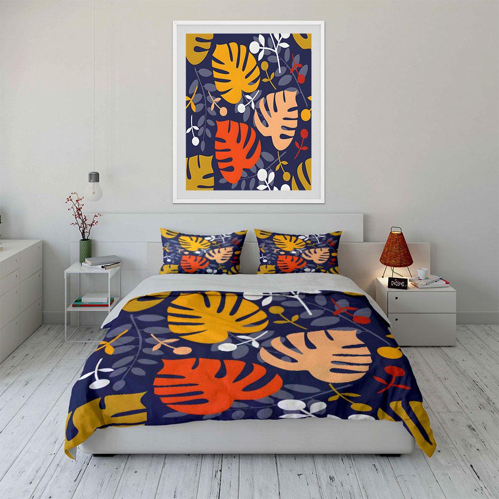 Tropical Three-Piece Set For Decor  Kid'S And Adults' Bedroom Decor, Exquisite Three-Piece Bedding Set Gift