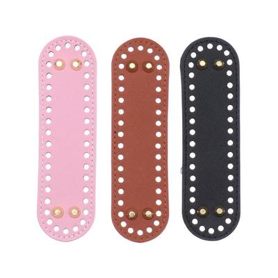 Oval With 52 Holes Handmade Bottom Crochet Bag Long Bag Bottom for Knitted Bag Bag Accessories PU Leather