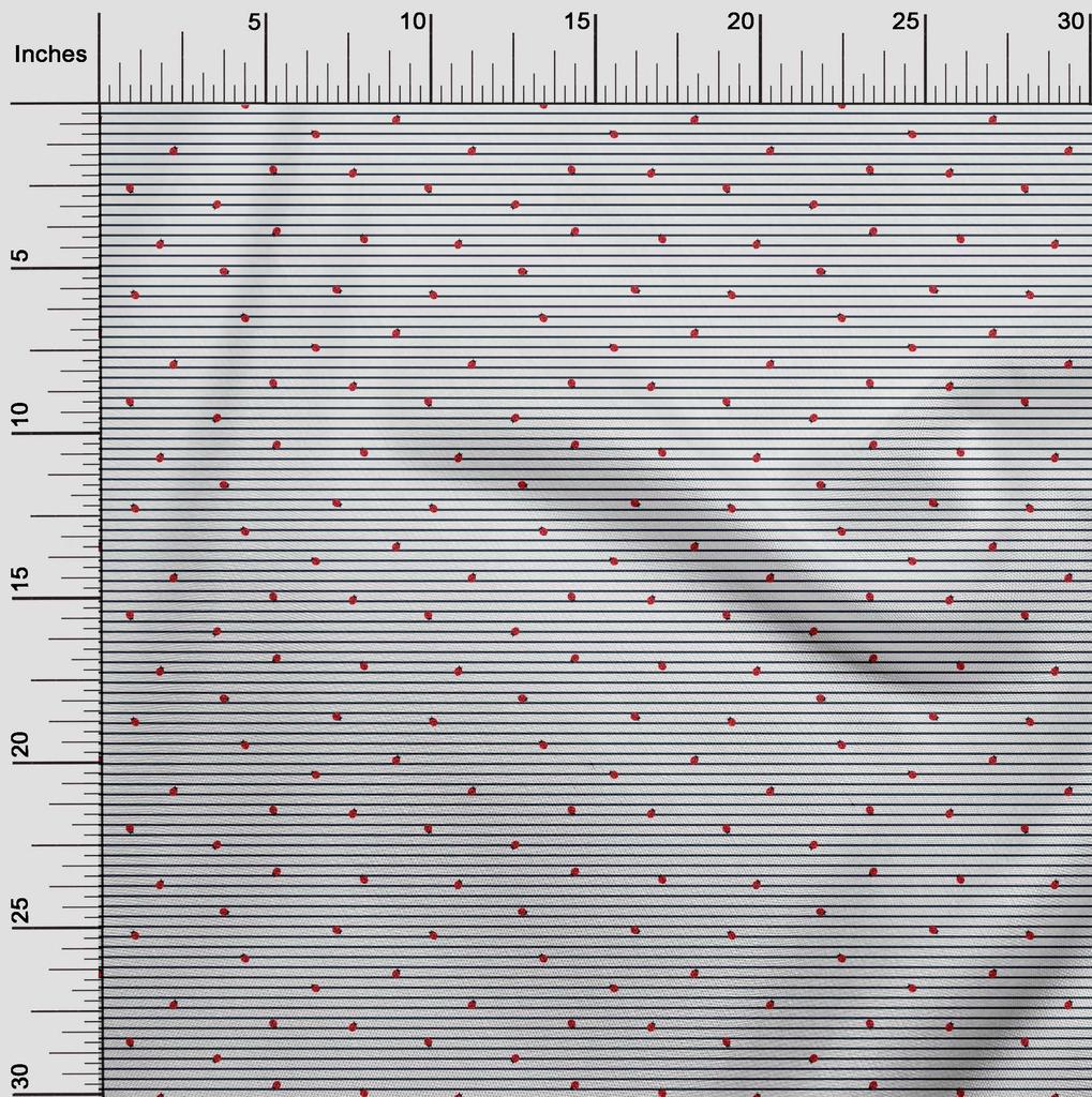 oneOone Cotton Flex Blue Fabric Bird Ladybird  Sewing Material Print Fabric By The Yard 40 Inch