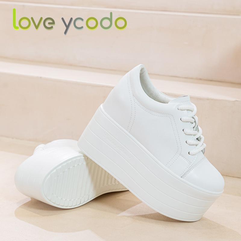 Жіноче модне повсякденне шкіряне взуття Супер товста підошва Водонепроникне столове Просте зручне весна літо осінь Студентське повсякденне взуття для дівчат