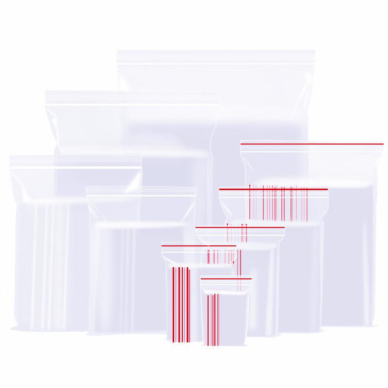 

CHIDIAN Transparent Red-Edge Self-Sealing Plastic Bags