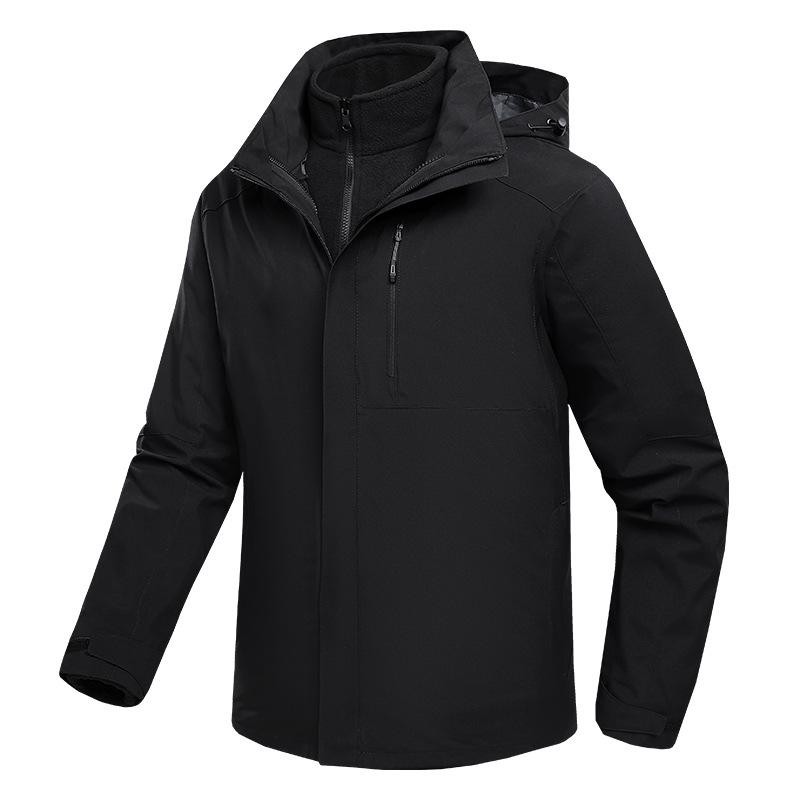 Detachable Unisex 3-in-1 Warm Workwear: Windproof, Wear-Resistant Two-Piece Outdoor Mountaineering Set