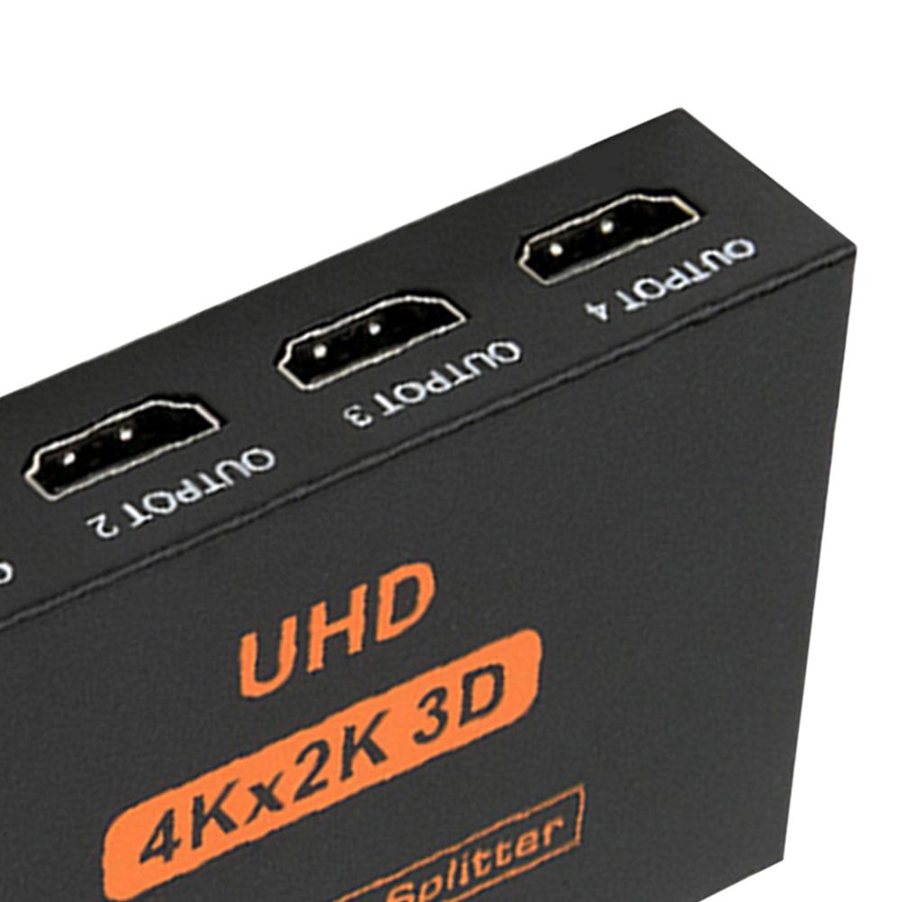 4K 30HZ HDMI-compatible Signal Distributor 1080P Dual Display Converter 1 in 4 Out Video Switcher 3D HDCP for HDTV DVD PS3 Xbox
