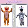 Urkomisches aufblasbares Tiger-Zebra-Kostüm für Erwachsene – perfekt für Halloween-Partys