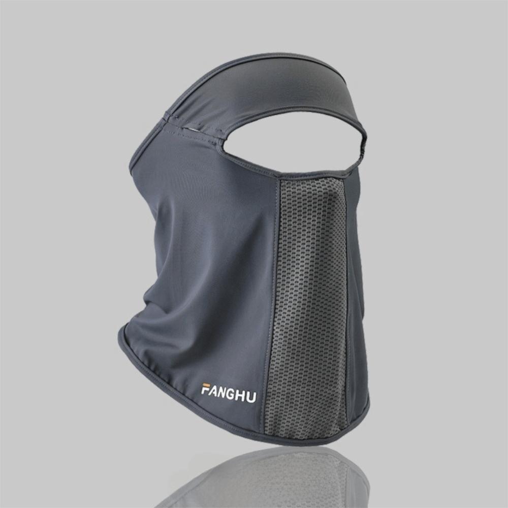 Sunscreen Face Cover Solid Color Face Gini Mask Thin Ice Silk Mask  Summer