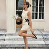 Women's Striped Shirt Dress Short Sleeve Button Front Casual Loose Fit Dress