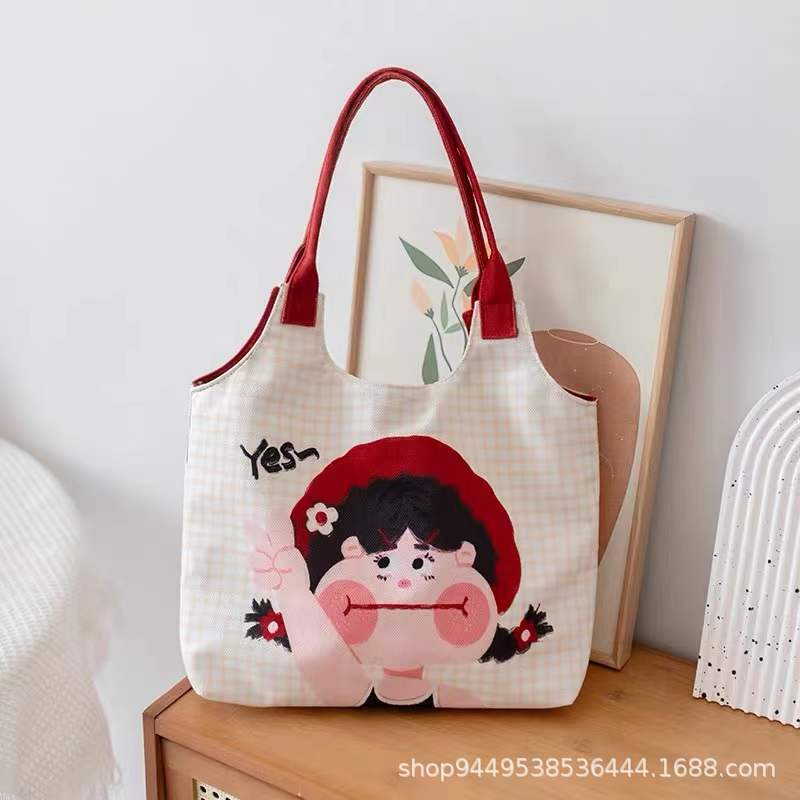 

Холщовая сумка женская новая большой вместимости сумка-жилет сумка через плечо для поездок на работу летняя студенческая сумка-тоут