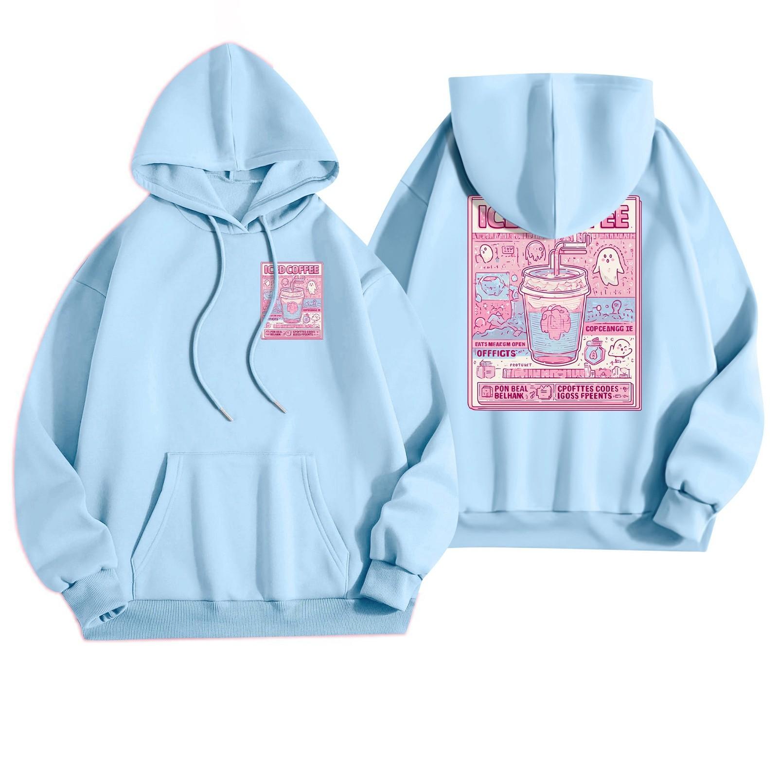 

Женская повседневная модная толстовка с капюшоном и карманами с принтом на Хэллоуин L