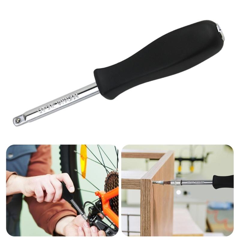 1/4inch 6.35mm Small Ratchet Handle With Ergonomic Grip Suitable For Precise Repair Assembly Model Making & Repair Tasks