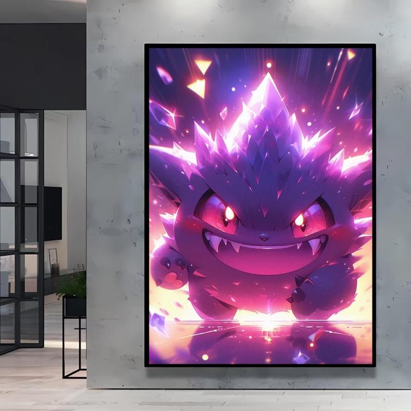 Adorable Pikachu Themed Home Wall Painting Printed on High Quality Canvas It's An Ideal Choice for Collection and Decoration