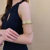 Metall-Quasten-Armband Neues offenes Bauchtanz-Armband für Damen Federkette Boho Hand Schmuck Stilvolles exotisches Knöchelband Zubehör