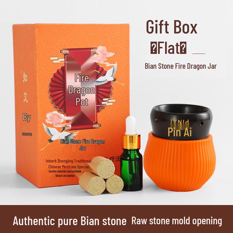 Pure Bianstone Moxibustion and Guasha Massage Tool by Lotus Liu Weicheng