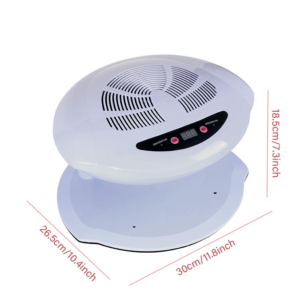 

LULAA Сушка для ногтей Аэросушка Горячий и холодный воздух Сушка для ногтей Сушка для лака для ногтей 400 Вт Воздушный вентилятор для ногтей Машина-сушка Автоматическая индукция us светло-серый