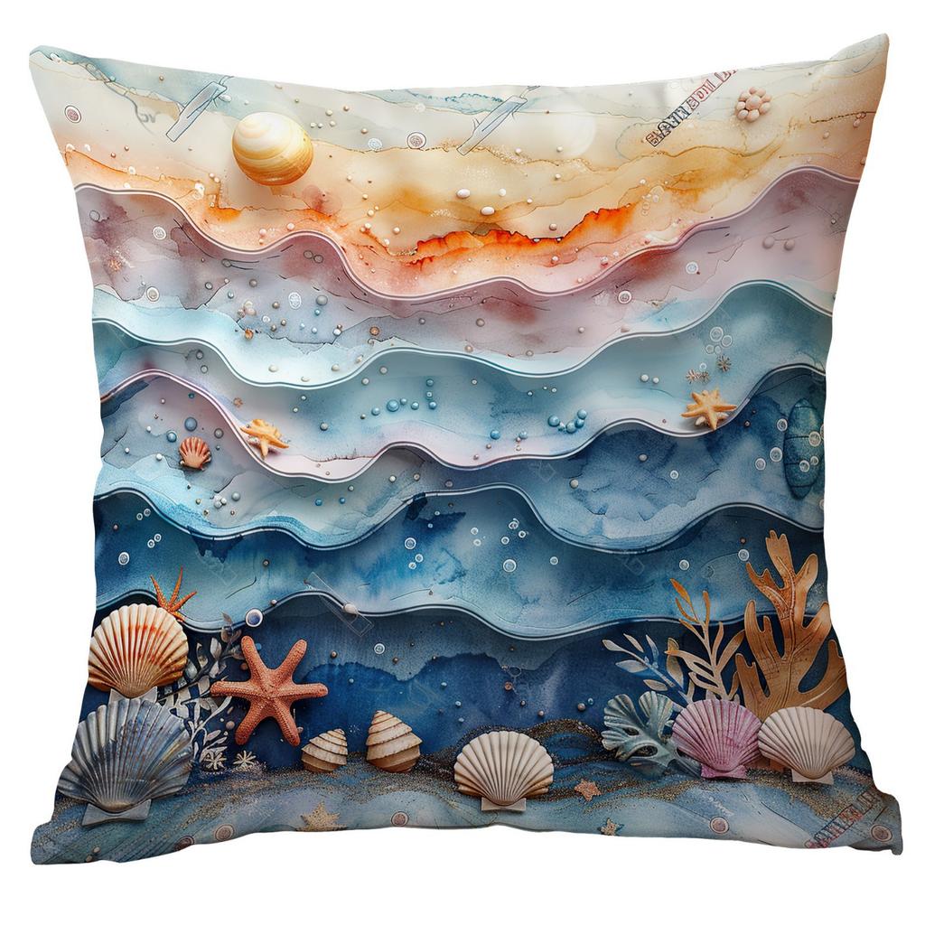 New Fantasy Underwater World Coral Pearl Shell Pillowcase Home Sofa Cushion Cover