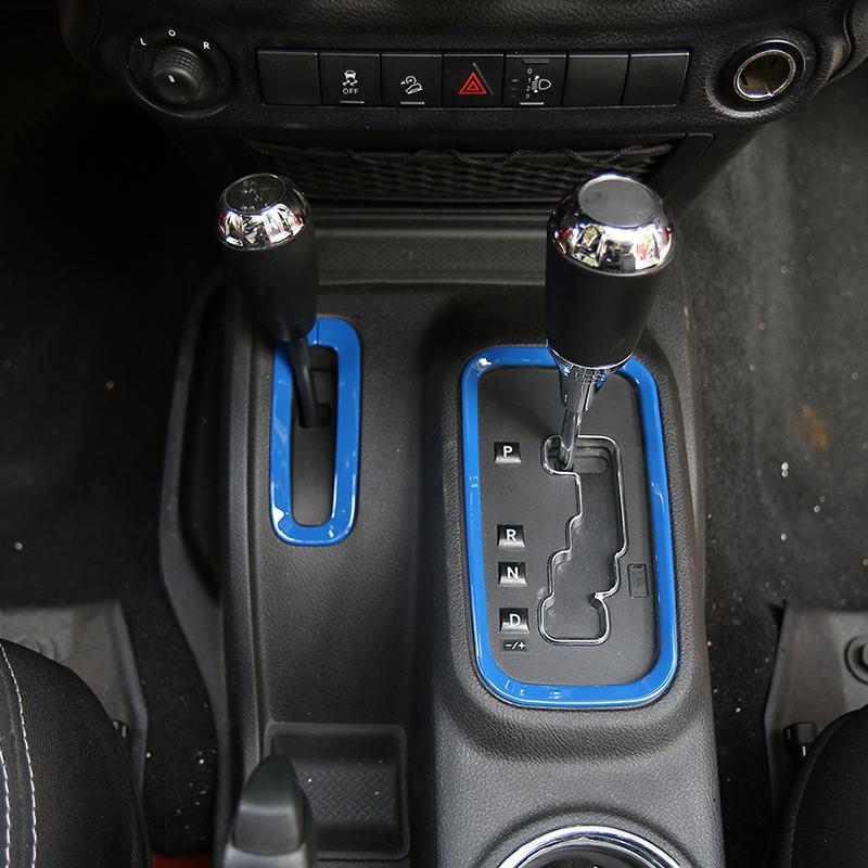 ABS Auto Getriebe Trim Dekoration Abdeckung Aufkleber Fit für Jeep Wrangler JK 2011-2017 Innen Zubehör