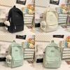 Minimalist Asian Style School Backpack With Nylon For Girls And Teens
