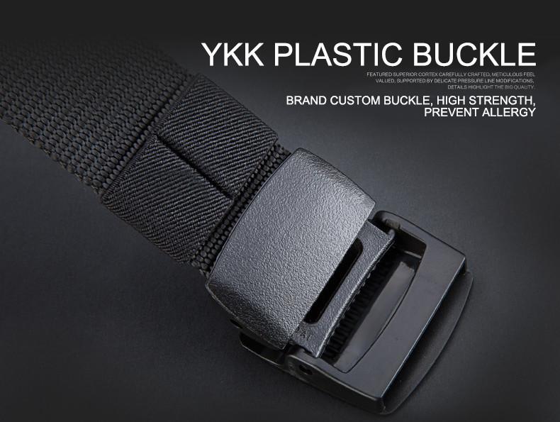 Men Tactical Belt In Black Quick Release Automatic Buckle Durable Nylon Perfect for Sports Casual Wear 120cm Unisex Army Tactical Waist Belt