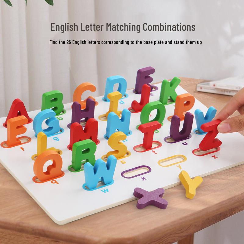 Multifunktionale Buchstaben-Zuordnungs-Puzzleblöcke für die Früherziehung