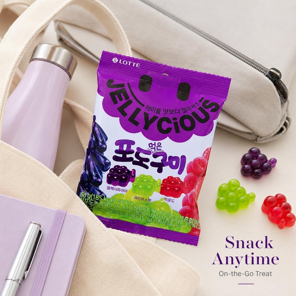 Lotte Mixed Grape Flavor Gummy Candy 60g