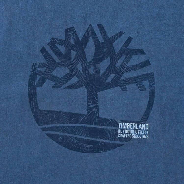 Timberland Casual Comfortable Breathable Loose Round Neck Short Sleeve T-Shirt Men Tops Deep-Indigo A42RF-288
