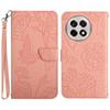 For OnePlus 13R 5G Case Butterfly Flower Imprinted Leather Phone Cover with Strap