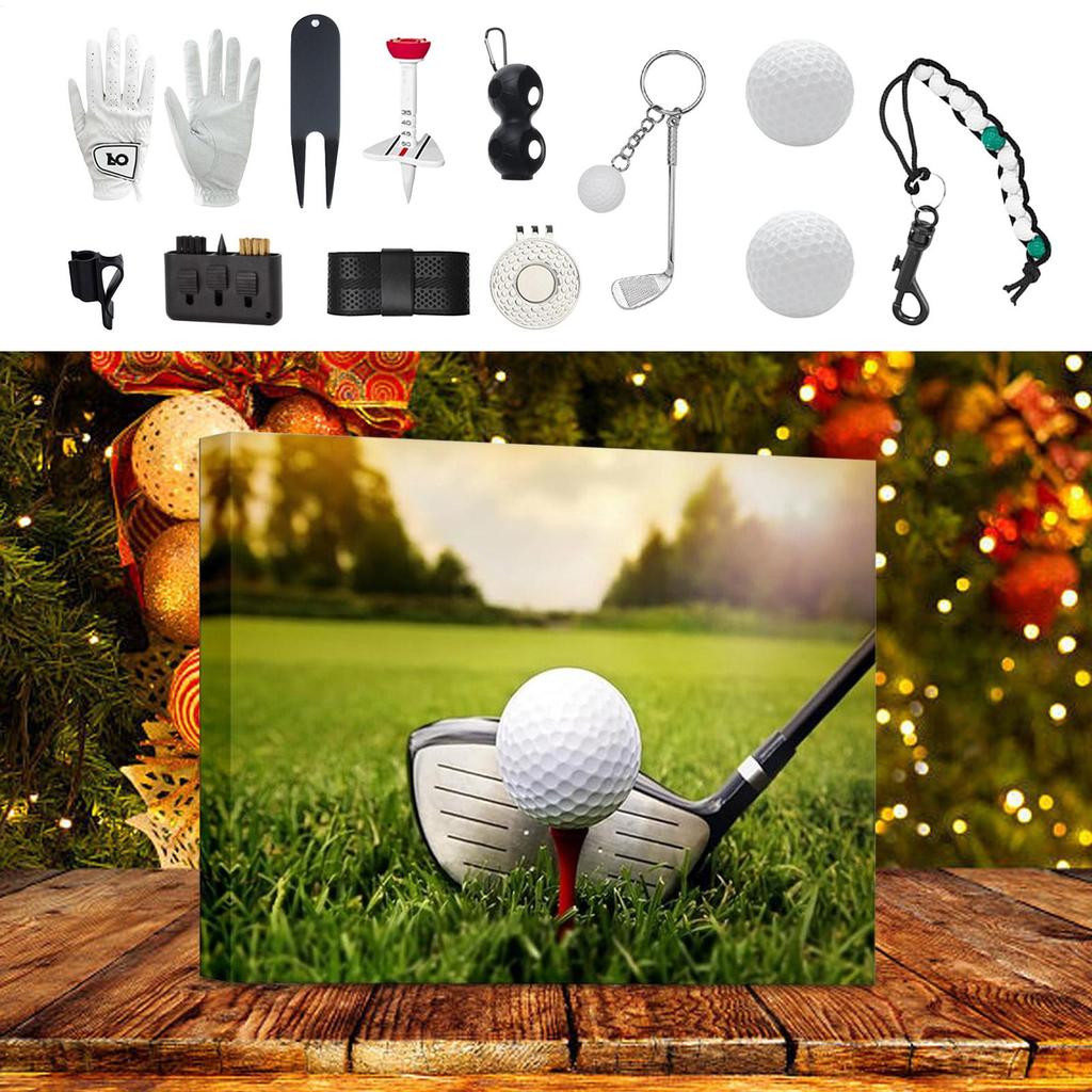 Calendrier de l'Avent de Golf 2025 Noël Golfeur Calendriers de Compte à Rebours Accessoires de Golf Pratiques pour Amis Débutants Passionnés de Golf