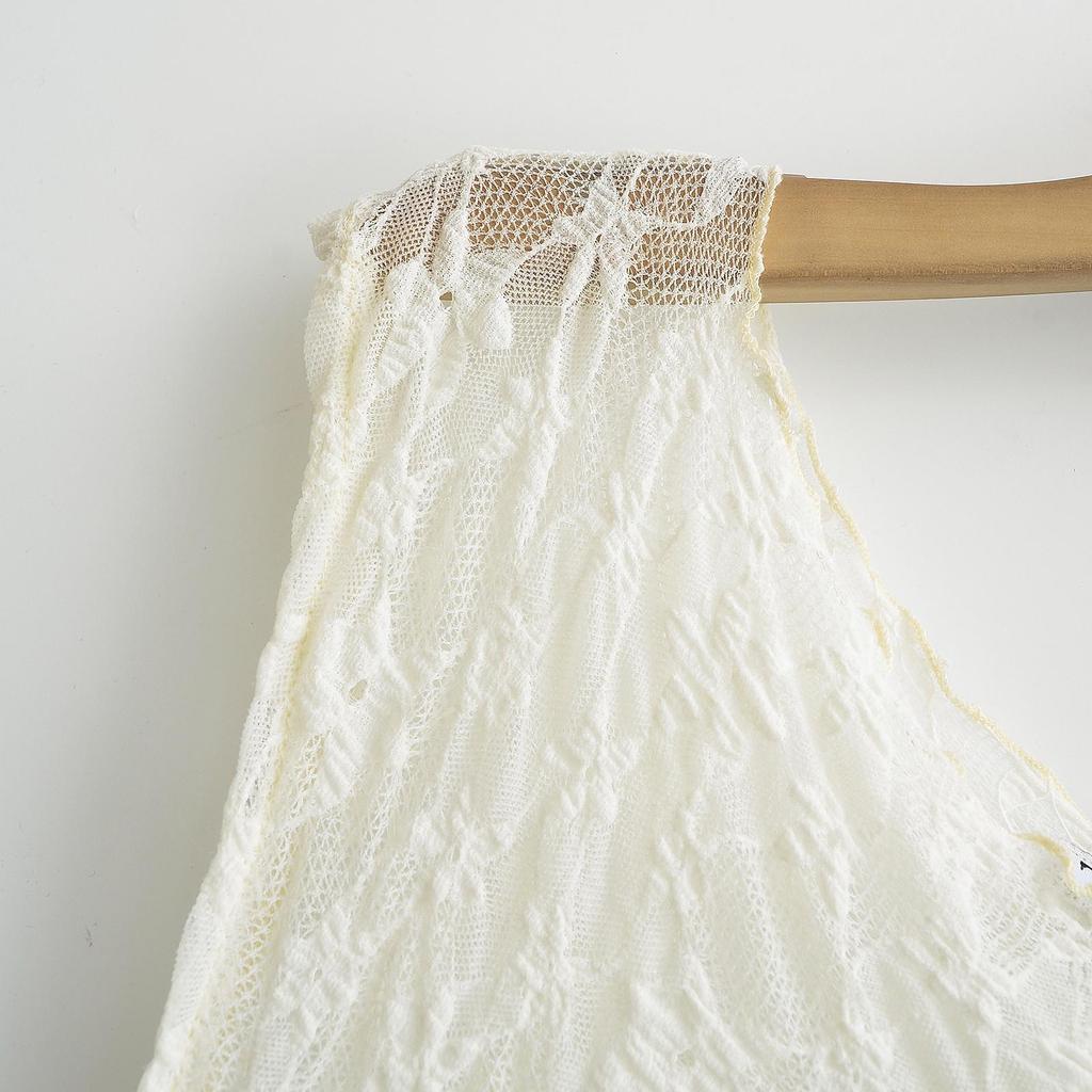 2025 Spring Women's Sweet Lace Waist-Cinching Asymmetrical Long Dress