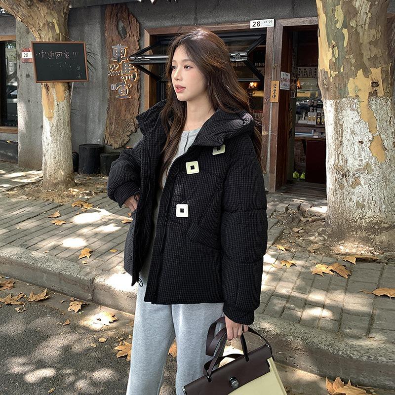 Down cotton clothes short autumn and winter new casual women's clothes down cotton clothes stand-up collar jacket