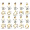 Fashion Simple Zircon Heart Belly Button Rings Stainless Steel Navel Piercing Barbell For Women Sexy Body Jewelry Beach Jewelry