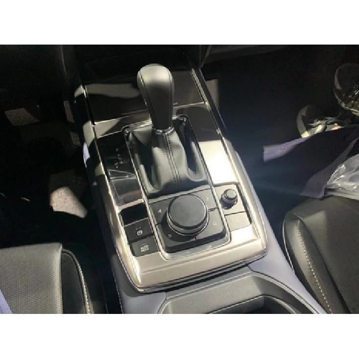 Stainless Steel Gear Shift Panel Frame Cover Trim For -2025 Mazda CX-30 CX30