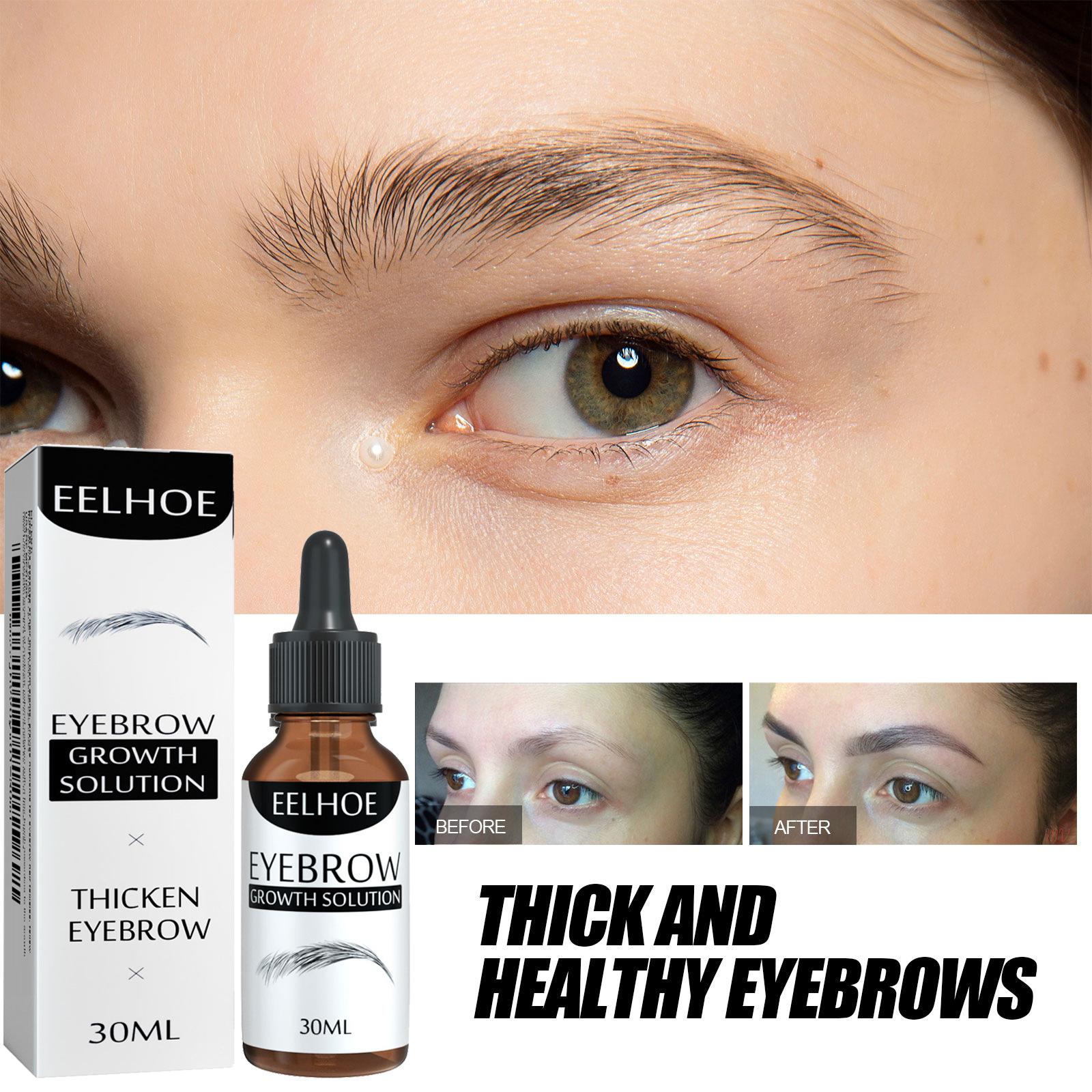 

eelhoe Eyebrow Conditioner Natural Thickness Curl & Lengthen Eyelash & Eyebrow Thickener for Men & Women 30ml