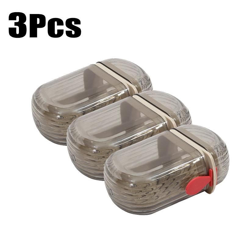 1/2/3Pcs Plastic Soap Dish Travel Box Holder Container With Lid Soap Cases Sealing Organizer Bathroom Home Accessories Durable
