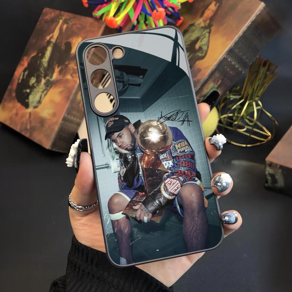 Fashion Hot Rapper Anuel AA Phone Case For Samsung Galaxy S26 S25 S24 S23 S22 S20 S21 Ultra Plus Fe Colored Silver Cover