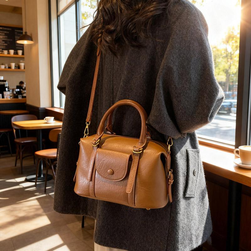 Simple Women's Shoulder Bag, Casual Crossbody Bag, Fashionable Shoulder Bag, Soft PU Leather Handbag Suitable for Daily Use and Shopping