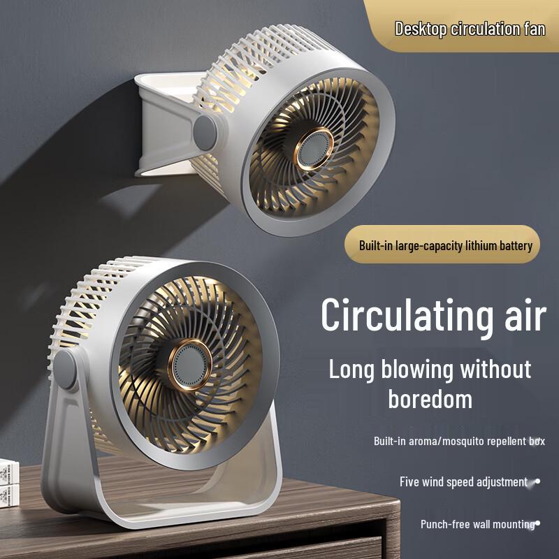 JIEBO S35 USB Desk/Wall-Mounted Cooling Fan