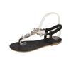 Summer Toe Sandals 2025 New High-quality Solid Color Non-Slip Women's Shoes 36-43 Large Size Banquet Sandals
